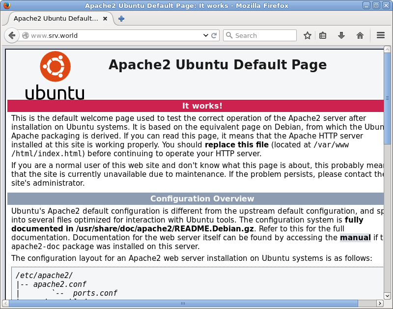 Ubuntu 16 04 LTS Apache2 Install Apache2 Server World